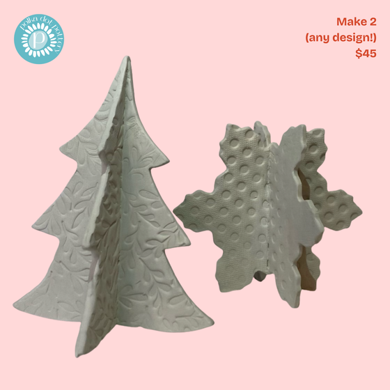 Let's Clay! | Christmas Figurines | Spokane - 2716 W. Northwest Blvd. | Friday, December 12th | 6:00pm-8:00pm