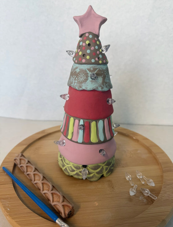 Let's Clay! | Make Your Own Christmas Tree Luminary | Spokane Valley - 118 S. Pines Road | Tuesday, November 18th | 5:00pm-7:30pm
