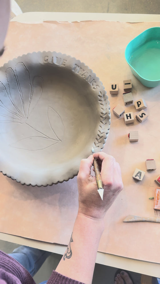 Let's Clay! | Make Your Own Pie Dish | Spokane Valley - 118 S. Pines Road | Sunday, November 2nd | 11:00am - 1:00pm